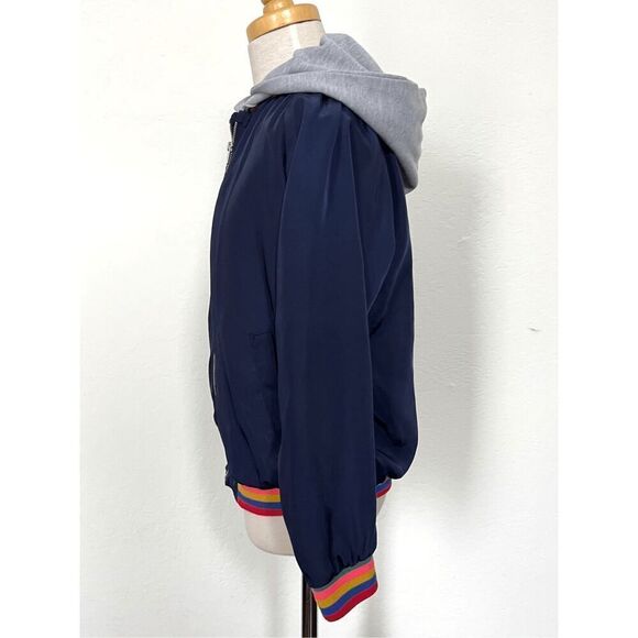 COTTON ON KIDS Girls 7/8 Removable Hooded Bomber Jacket Coat - Picture 4 of 11